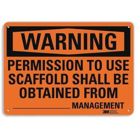 LYLE U6-1196-NA_14x10 WARNING SIGN 14 W 10 H 0.040 THICKNESS