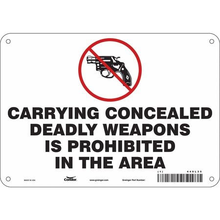 CONDOR USA INC 449L35 SAFETY SIGN 7 H X 10 W 0.055 THICK