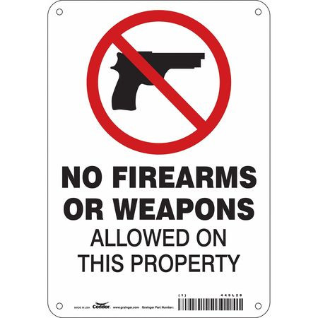 CONDOR USA INC 449L28 SAFETY SIGN 10 H X 7 W 0.055 THICK