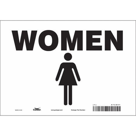 CONDOR USA INC 473X91 RESTROOM SIGN 7 W 10 H 0.004 THICK