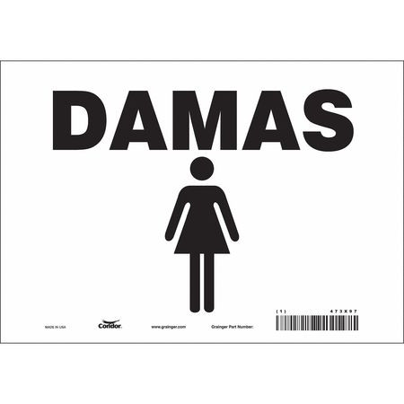 CONDOR USA INC 473X97 RESTROOM SIGN 10 W 7 H 0.004 THICK
