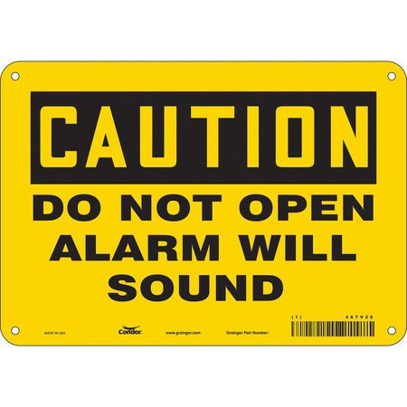 CONDOR USA INC 467V26 SAFETY SIGN,7 IN X 10 IN,ALUMINUM