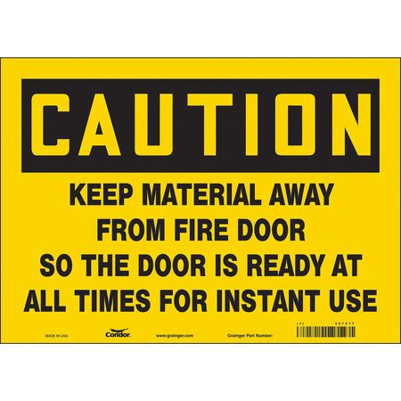 CONDOR USA INC 467V17 SAFETY SIGN 10 X14 VINYL