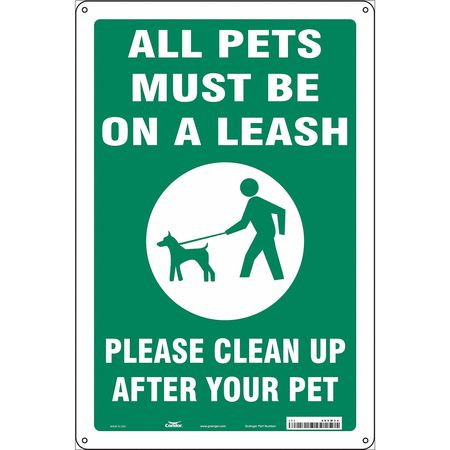 CONDOR USA INC 485M34 SAFETY SIGN 12 WX18 H 0.055 THICK