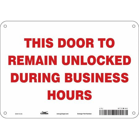 CONDOR USA INC 471W44 SAFETY SIGN 10 W X 7 H 0.055 THICK