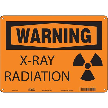 CONDOR USA INC 452A76 RADIATION SIGN WARNING HEADER 10 H
