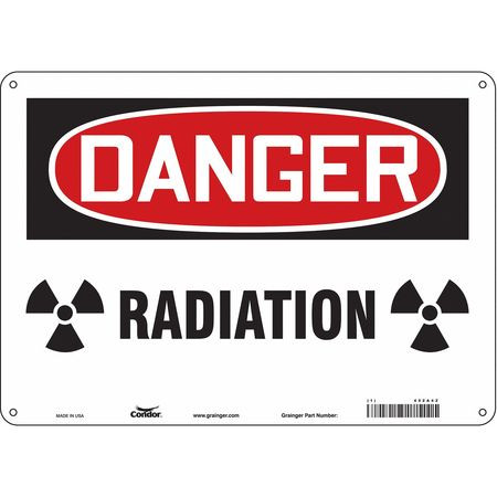 CONDOR USA INC 452A42 RADIATION SAFETY SIGN PLASTIC 10 H