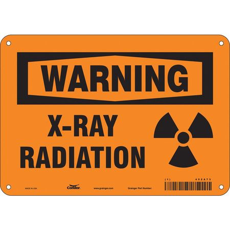 CONDOR USA INC 452A73 RADIATION SIGN WARNING HEADER 7 H