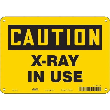 CONDOR USA INC 452A55 RADIATION SIGN CAUTION HEADER 7 H