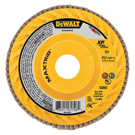 DEWALT TOOLS DWA8282HCTR 4-1/2 X 5/8-11 80G T27 XP CER TRIM FLAP