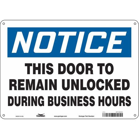 CONDOR USA INC 471Z02 SAFETY SIGN 14 W X 10 H 0.032 THICK