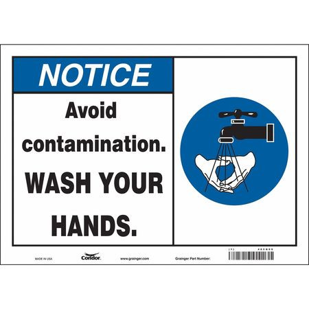 CONDOR USA INC 485N99 SAFETY SIGN,10 IN X 14 IN,VINYL