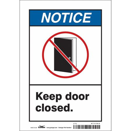 CONDOR USA INC 471Y44 SAFETY SIGN 7 W X 10 H 0.004 THICK