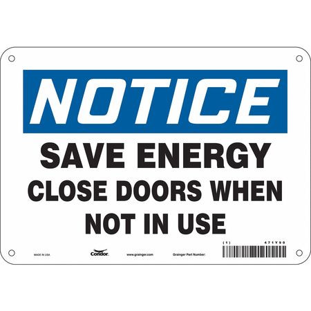 CONDOR USA INC 471Y90 SAFETY SIGN 10 W X 7 H 0.055 THICK