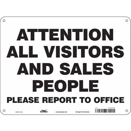 CONDOR USA INC 472C25 SAFETY SIGN 24 W 18 H 0.055 THICKNESS