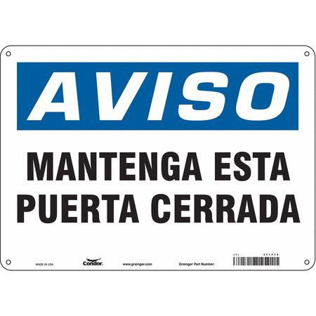 CONDOR USA INC 471Y79 SAFETY SIGN 14 W X 10 H 0.055 THICK