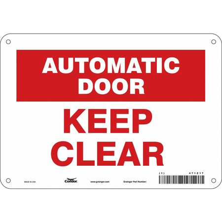 CONDOR USA INC 471Z17 SAFETY SIGN 10 W X 7 H 0.055 THICK