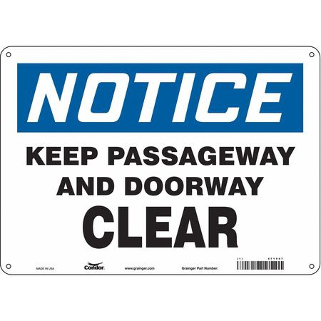 CONDOR USA INC 471Y47 SAFETY SIGN 14 W X 10 H 0.032 THICK