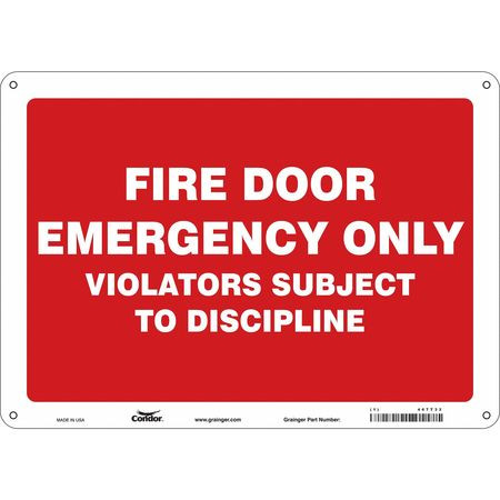 CONDOR USA INC 467T33 SAFETY SIGN 10 X14 ALUMINUM