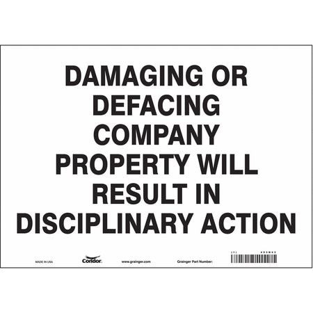 CONDOR USA INC 453N43 SECURITY SIGN 10 H 14 W VINYL