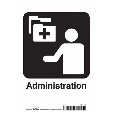 CONDOR USA INC 453L96 HOSPITAL SIGN 10 H X 7 W 0.004 THICK