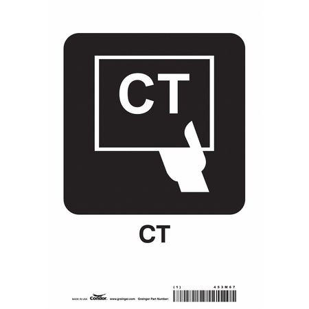 CONDOR USA INC 453M67 HOSPITAL SIGN 10 H X 7 W 0.004 THICK