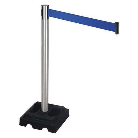 RETRACTA-BELT 332SA-BL BARRIER POST SATIN SS BLUE BELT