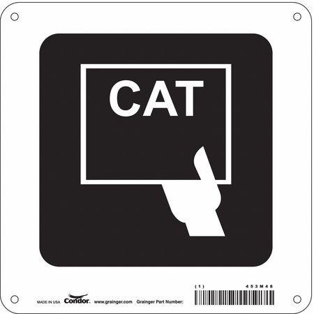 CONDOR USA INC 453M48 HOSPITAL SIGN 8 H X 8 W 0.055 THICK