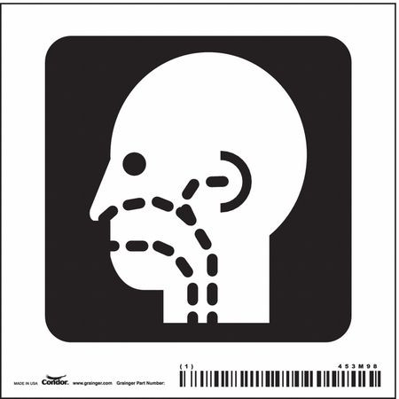 CONDOR USA INC 453M98 HOSPITAL SIGN 4 H X 4 W 0.004 THICK