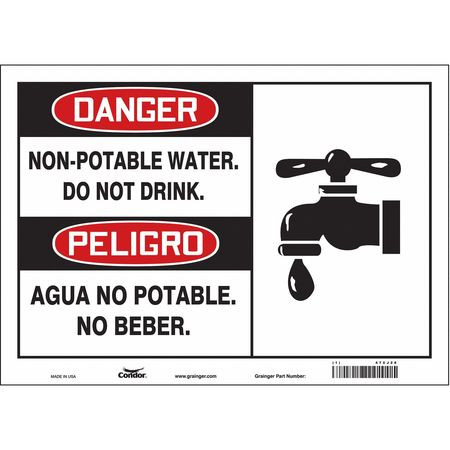 CONDOR USA INC 470J28 SAFETY SIGN 14 W X 10 H 0.004 THICK