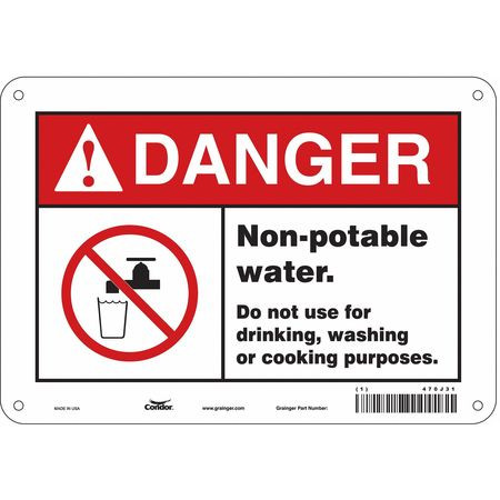 CONDOR USA INC 470J31 SAFETY SIGN 10 W X 7 H 0.055 THICK