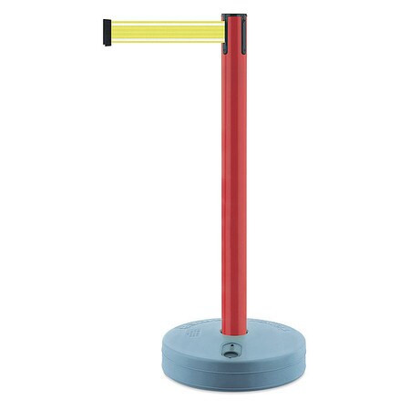 TENSABARRIER 885-21-STD-Y5-NV-C BARRIER POST WITH BELT RED POST 38 H