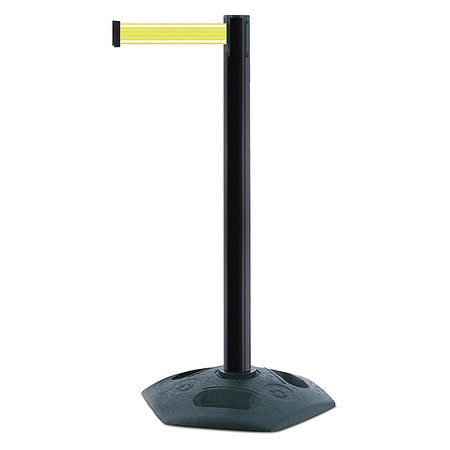 TENSABARRIER 886-33-STD-Y5-NV-C BARRIER POST WITH BELT BLACK POST 38 H