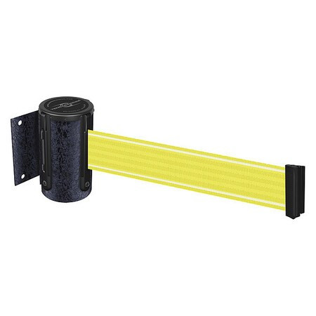 TENSABARRIER 896-STD-89-STD-Y5-NV-C RETRACTABLE BELT BARRIER YLLW/WHT BELT