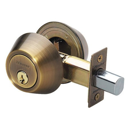 MASTER LOCK DS0705KA4 DEADBOLT ANTIQUE BRASS DOUBLE CYLINDER