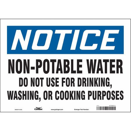 CONDOR USA INC 470K11 SAFETY SIGN 14 W X 10 H 0.004 THICK