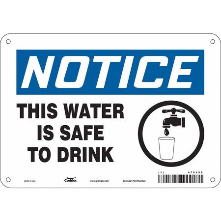 CONDOR USA INC 470J59 SAFETY SIGN 10 W X 7 H 0.032 THICK