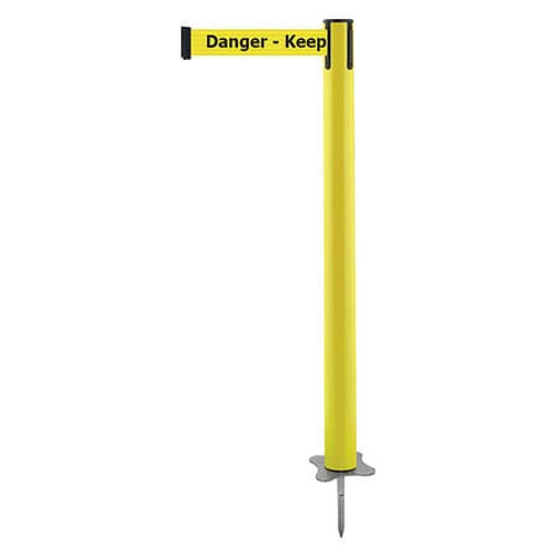 TENSABARRIER 884-35-STD-YDX-C SPIKE POST YELLOW POST 43 H