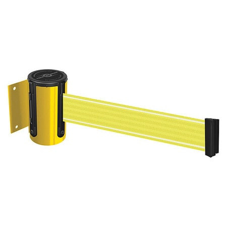 TENSABARRIER 896-STD-35-STD-Y5-NV-C RETRACTABLE BELT BARRIER YLLW/WHT BELT