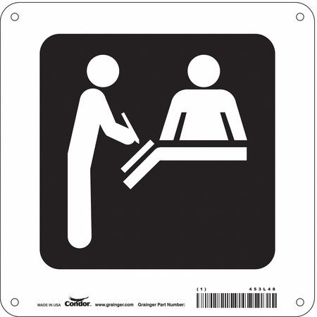CONDOR USA INC 453L48 HOSPITAL SIGN 8 H X 8 W 0.032 THICK