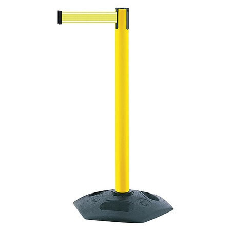 TENSABARRIER 886-35-STD-Y5-NV-C BARRIER POST WITH BELT YELLOW POST 38 H