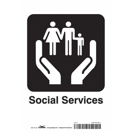 CONDOR USA INC 453L61 HOSPITAL SIGN 10 H X 7 W 0.004 THICK