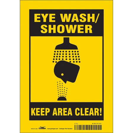 CONDOR USA INC 485Y23 SAFETY SIGN,10 IN X 7 IN,VINYL