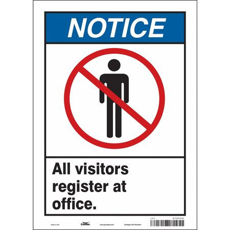 CONDOR USA INC 472F25 SAFETY SIGN 10 W 14 H 0.004 THICKNESS