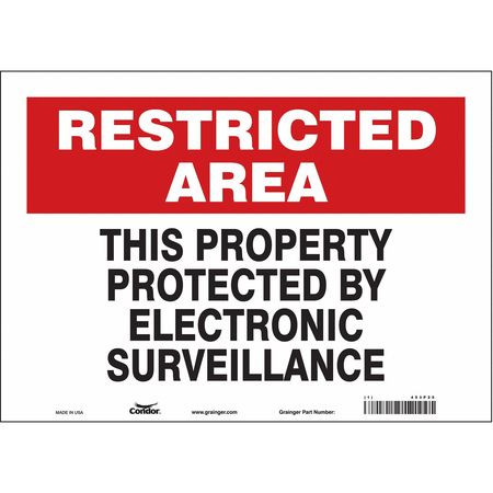 CONDOR USA INC 453P25 SECURITY SIGN 10 H 14 W VINYL