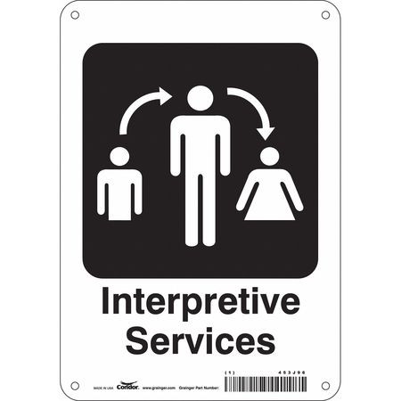 CONDOR USA INC 453J96 HOSPITAL SIGN 10 H X 7 W 0.032 THICK