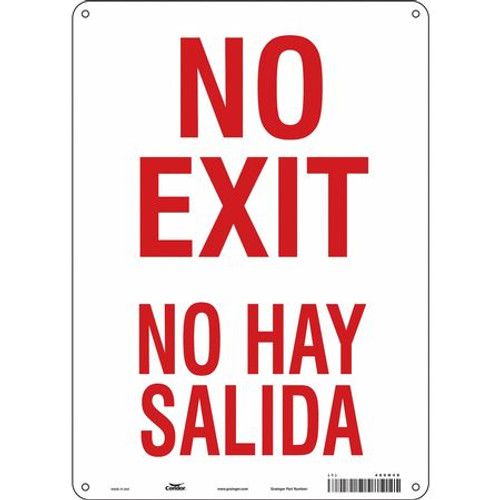 CONDOR USA INC 480H49 SIGN NO EXIT/NO HAY SALIDA 14 X10 