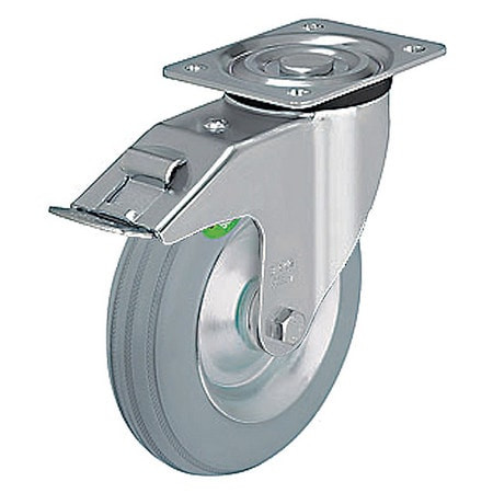GRAINGER GLOBAL SOURCING L-VW 162R-FI-SG FLAT-FREE PLATE CASTER SWIVEL 150 LB.
