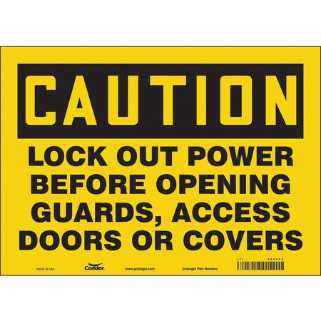 CONDOR USA INC 485X05 LOCKOUT SIGN 14 W 10 H 0.004 THICKNESS