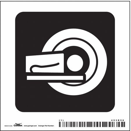 CONDOR USA INC 453K58 HOSPITAL SIGN 4 H X 4 W 0.004 THICK